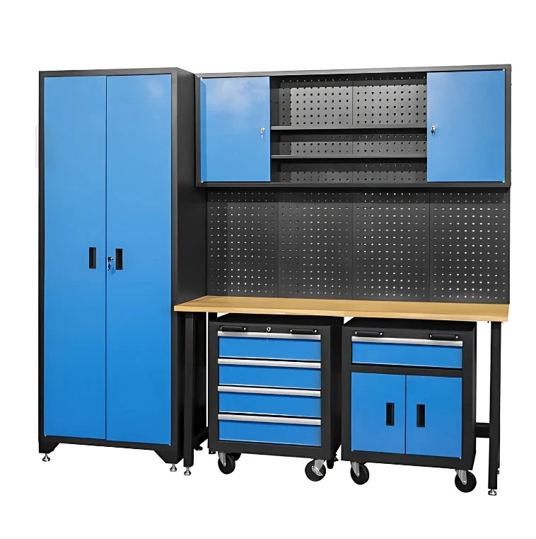China Manufacturer's Heavy Duty Modular Workbench Tool Cabinet OBM Customizable Steel Workshop Cabinet Wholesale Garage Storage