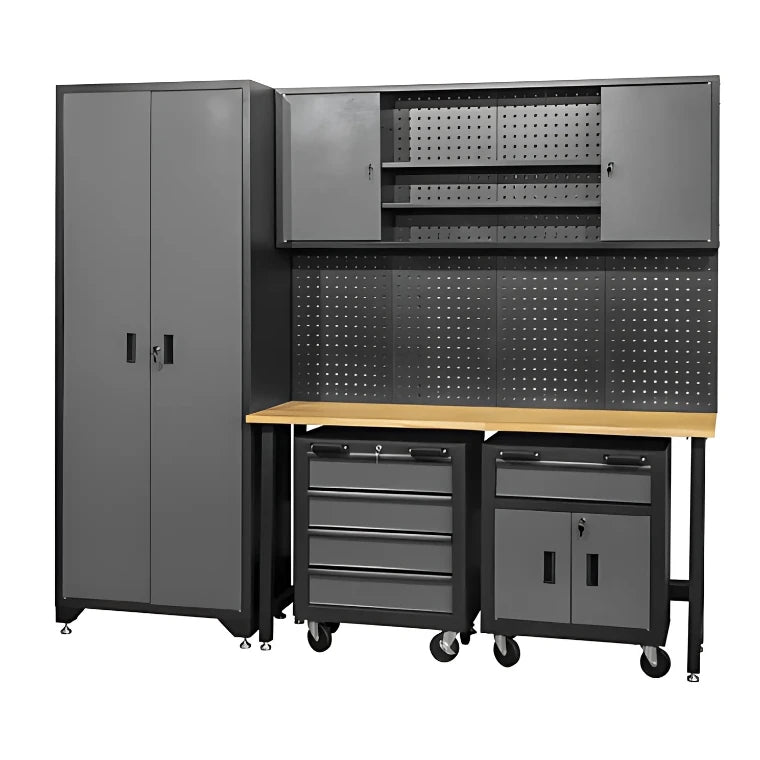 China Manufacturer's Heavy Duty Modular Workbench Tool Cabinet OBM Customizable Steel Workshop Cabinet Wholesale Garage Storage