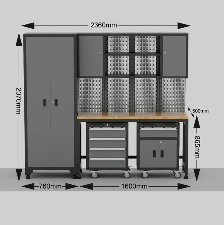China Manufacturer's Heavy Duty Modular Workbench Tool Cabinet OBM Customizable Steel Workshop Cabinet Wholesale Garage Storage