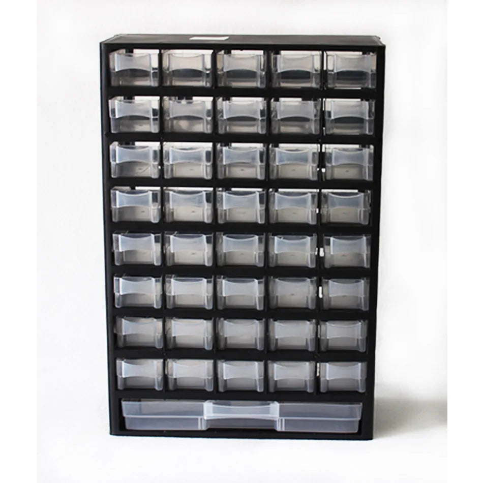Drawer Plastic Parts Storage Hardware and Craft Cabinet, Black