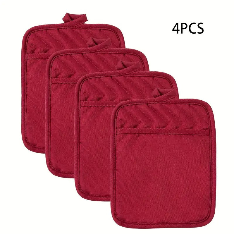 [High Temperature Resistant] Baking Kitchen Oven Gloves | 4pcs/6pcs | High Temperature Resistant | Anti-Scalding, Microwave Oven Insulation | Baking